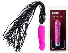 Реалистичный розовый вибратор-плеть