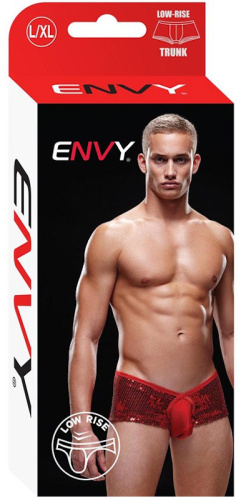 Блестящие мужские трусы-хипсы Envy красные L/XL фото 4