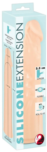 Удлиняющая насадка на пенис Silicone Extension + 2,5 см фото 8