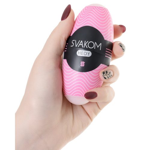 Мастурбатор-яичко Svakom Hedy розовый, 14 см фото 2