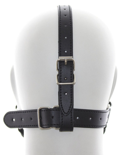 Маска на лицо с красным кляпом-косточкой фото 3