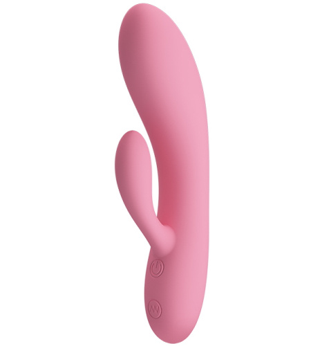 Перезаряжаемый гибкий вибратор-кролик Pretty Love Carol розовый фото 3