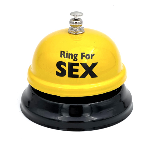 Звонок настольный Ring For Sex желтый