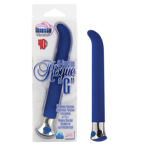 Вибратор с memory-чипом G 10 функций синий фото 2