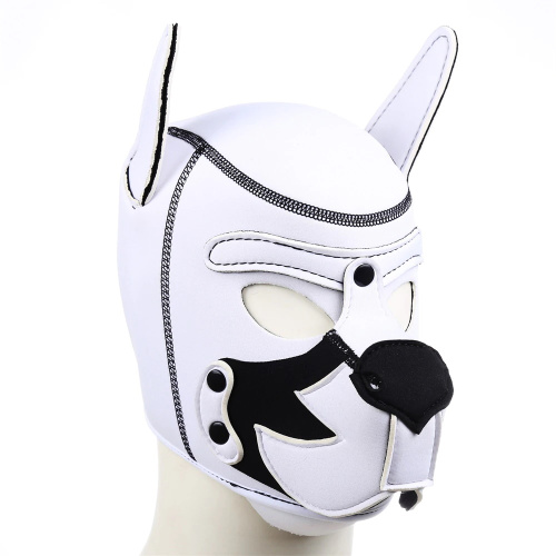 Фетиш-маска собаки Angry Dog белая фото 2