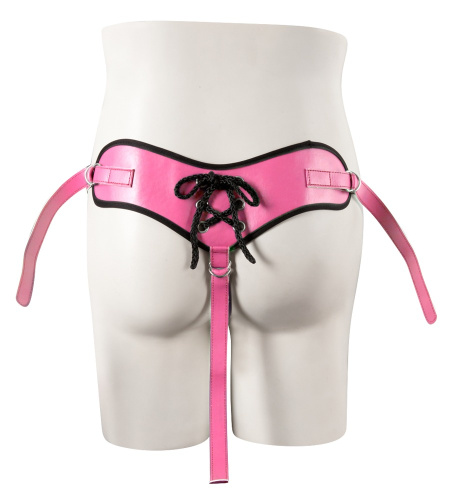 Ремень для страпона розовый Strap-on Miracle Interaction фото 3