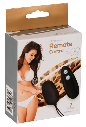 Виброяйцо с дистанционным управлением Ultra Seven черное фото 3