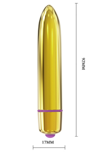 Золотая вибропулька с 10 режимами вибрации фото 5