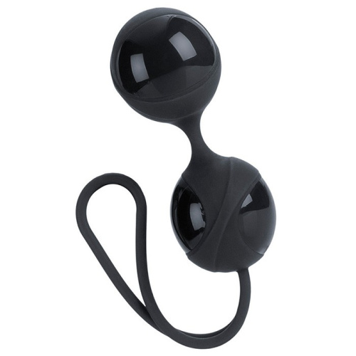 Черный тренажер кегеля из силикона и пластика фото 2