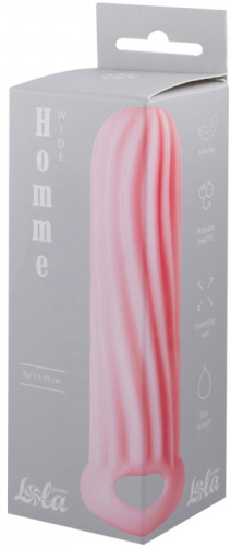 Фаллоудлинитель с кольцом Homme Pink Wide + 1,5 см фото 3
