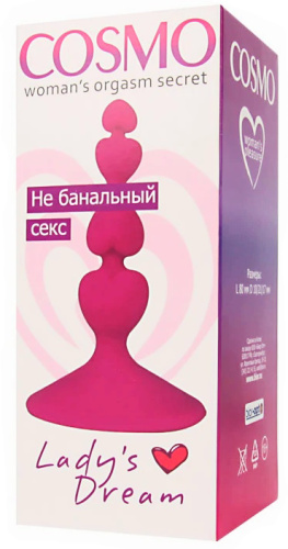 Розовая анальная втулка на присоске Cosmo Ladys Dream фото 3