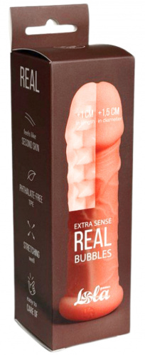 Реалистичная насадка на пенис Real Extra Sense Bubbles фото 6