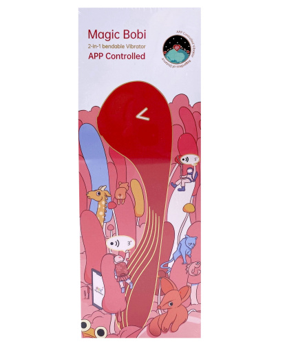 Гибкий вагинально-клиторальный смарт-вибратор Magic Motion Bobi красный фото 11