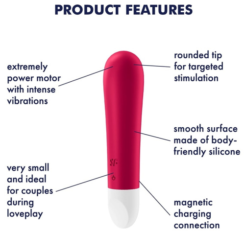 Мини вибратор Satisfyer Ultra Power Bullet 1 красный фото 9