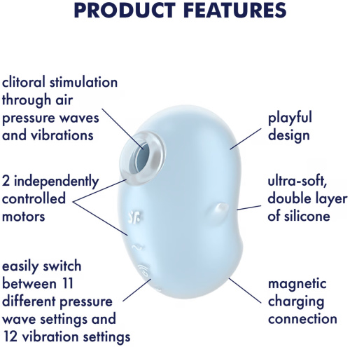 Вакуумно-волновой стимулятор с вибрацией Satisfyer Cutie Ghost фото 5