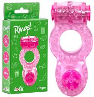 Тянущееся виброкольцо для эрекции Rings Ringer Pink
