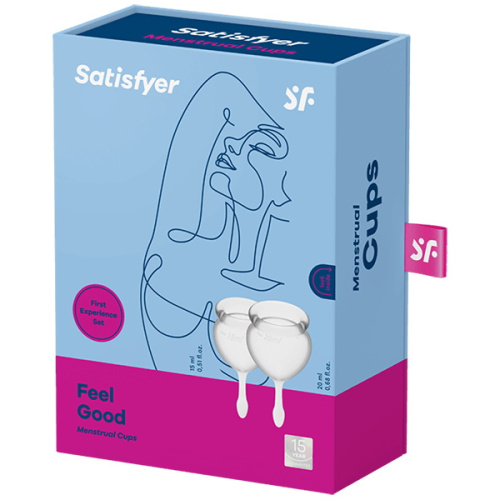 Набор менструальных чаш Satisfyer Feel Good, прозрачный фото 2
