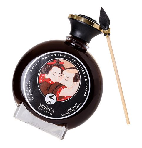Съедобная крем-краска для тела Shunga Aphrodisiac Chocolate шоколад 100 мл фото 2