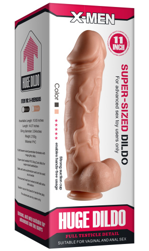 Рельефный фаллоимитатор X-Men Huge Dildo 36 см фото 4