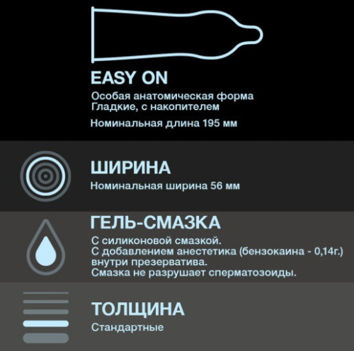 Презервативы Durex №12 Infinity гладкие с анестетиком фото 2