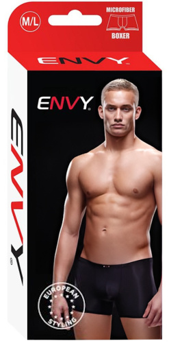 Мужские трусы-боксеры из микрофибры Envy черные M/L фото 4
