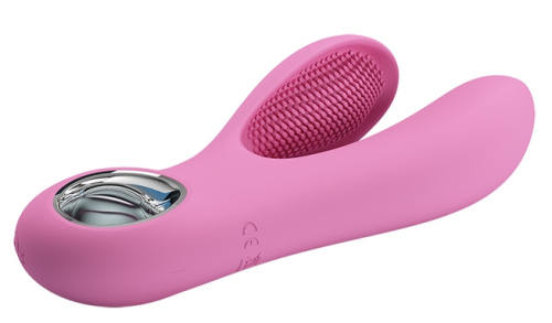 Перезаряжаемый вибратор с клиторальным стимулятором Pretty Love Canrol фото 4