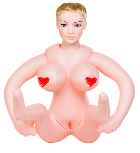 Надувная кукла Liliana с вибрацией и двумя рабочими отверстиями