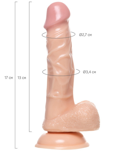 Реалистичный фаллоимитатор с мошонкой Toyfa Kirc 13 см фото 6