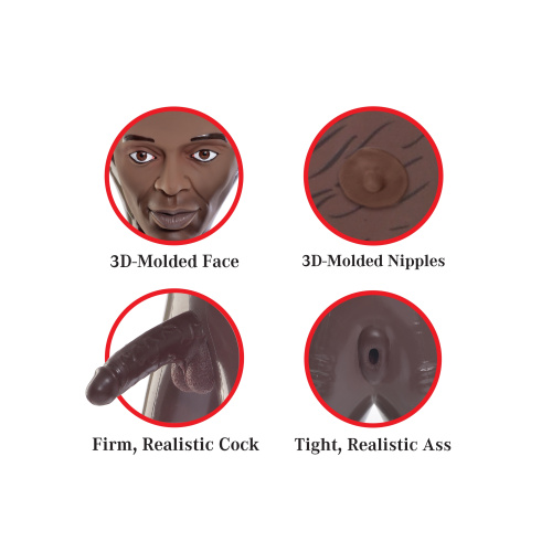 Кукла надувная мужчина афроамериканец Reggie Pipes фото 2