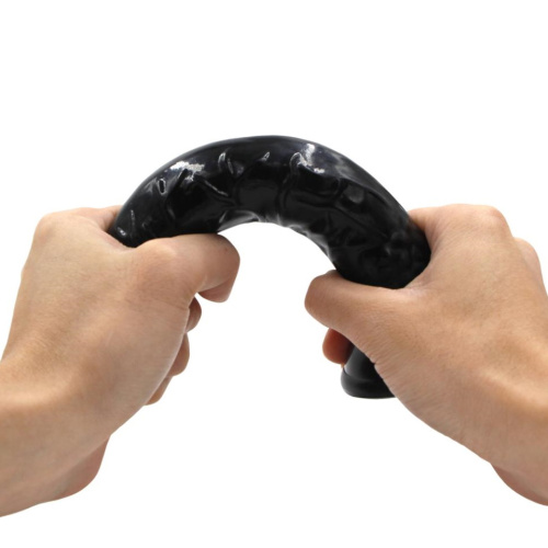 Черный фаллос с венками на присоске Taboo 20 см фото 2