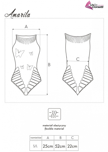 Эротическое боди с бабочками из страз Amarila S/L фото 6