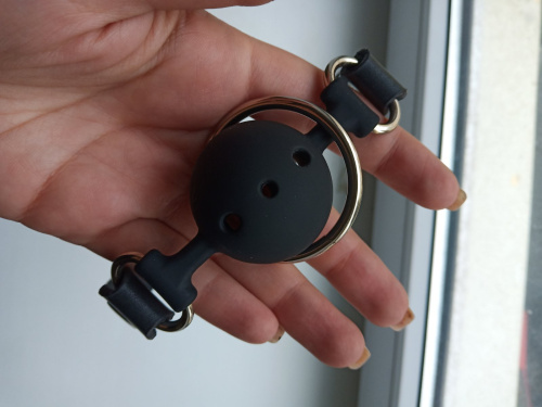 Кляп со съёмным кольцом и шариком фото 4