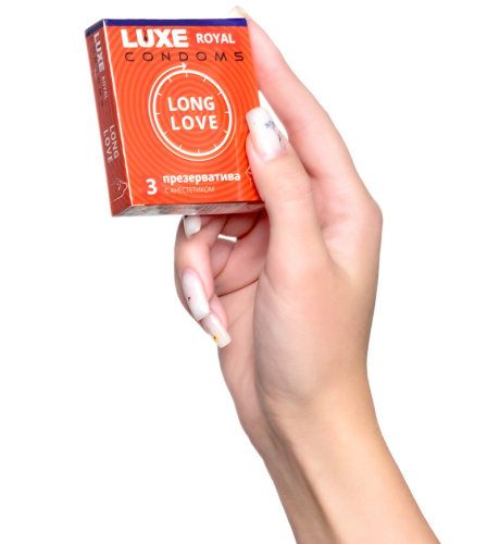 Презервативы с продлевающим эффектом Luxe Royal Long Love 3 шт фото 6
