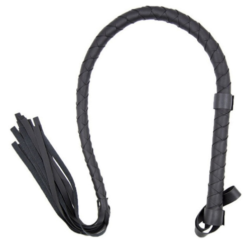 Черный плетеный кнут 85 см