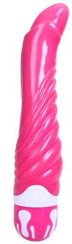Рельефный вибратор The Realistic Cock розовый 22 см фото 6