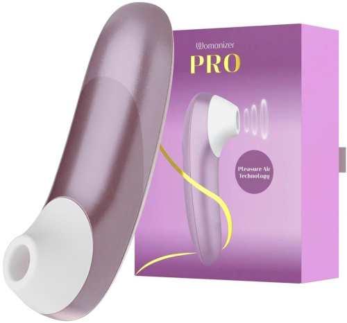 Бесконтактный вакуумно-волновой стимулятор клитора Womanizer Pro сиреневый