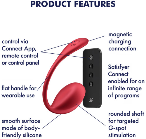 Мощный смарт-вибростимулятор Satisfyer Shiny Petal красный фото 5