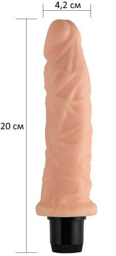 Рельефный вибратор Xtreme Feel Cyberskin 20 см фото 5