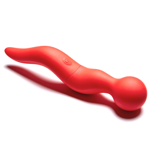 Мощный вибромассажер Cassi алого цвета фото 2