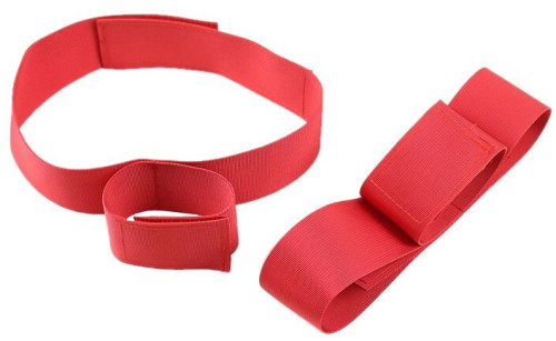 Фиксаторы рук к бёдрам красные на липучке фото 2