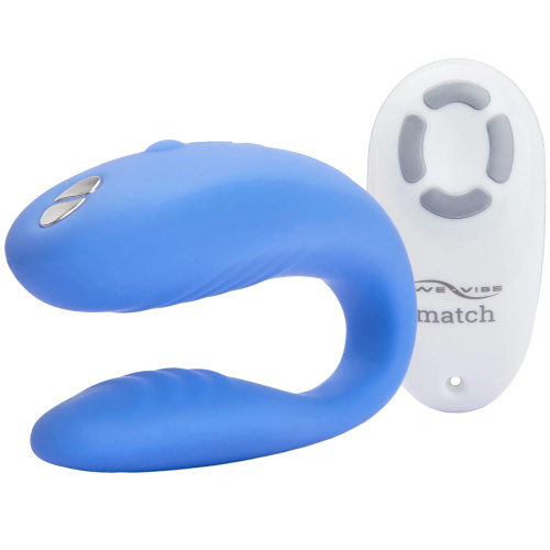 We-Vibe Match Вибромассажер голубой для пар с дистанционным пультом