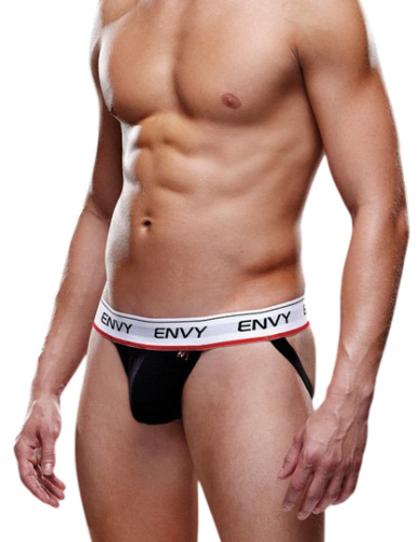 Мужские трусы-джоки на широкой резинке Envy черные M/L