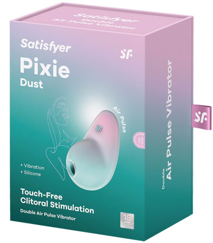 Вакуумно-волновой стимулятор с вибрацией Satisfyer Pixie Dust мятно-розовый фото 10