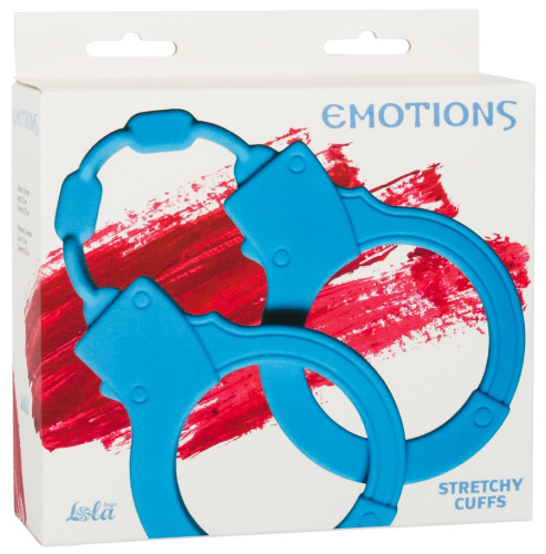 Силиконовые наручники Emotions Stretchy Cuffs Turquoise фото 3