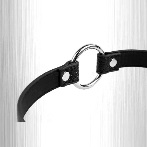 Кляп на ремне с металлическим кольцом фото 3