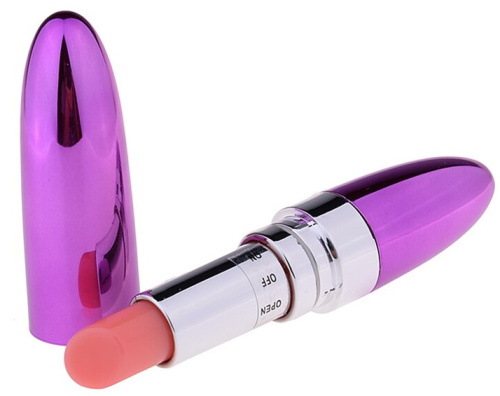 Вибростимулятор помада Vibrating Lipstick пурпурный фото 2