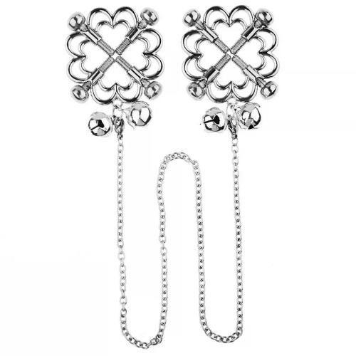 Готические зажимы для сосков на винтах с колокольчиками