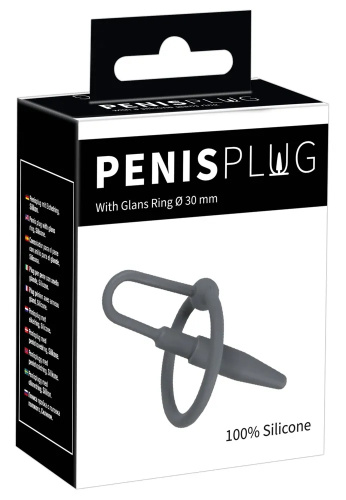 Силиконовый уретральный буж с кольцом под головку Penis Plug фото 6