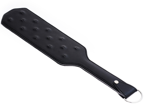 Черный БДСМ пэдл с металлическими шипами 39 см фото 5