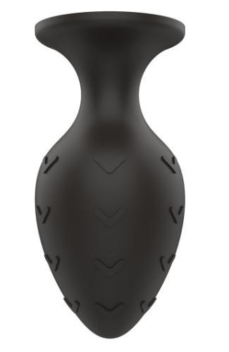 Черная силиконовая анальная пробка S фото 5